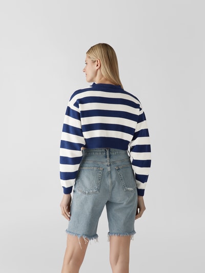 Kenzo Cropped Pullover in Strick-Optik Dunkelblau 5