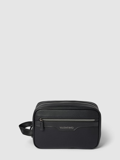 VALENTINO BAGS Kulturtasche mit Label-Detail Modell 'EFEO' Black 1