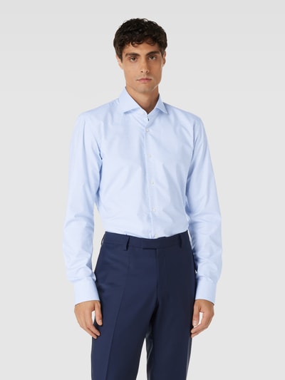 BOSS Regular Fit Business-Hemd mit feinem Allover-Muster Modell 'Joe' Bleu 4