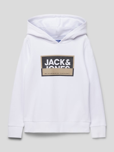 Jack & Jones Hoodie mit Label-Print Weiss 1