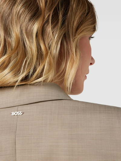 BOSS Black Women Blazer met borstzak, model 'Janeri' Beige gemêleerd - 3