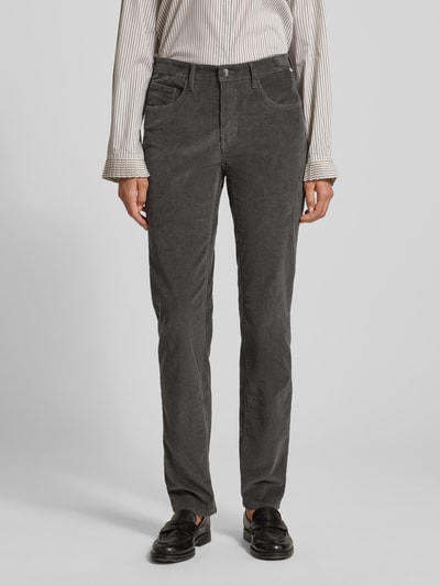 Brax Spodnie sztruksowe o kroju slim fit z mieszanki bawełny model ‘Mary’ Ciemnoszary 4