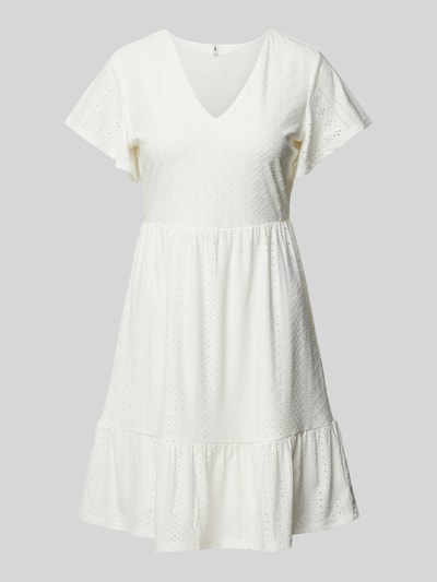 Only Sukienka mini z dekoltem w serek model ‘SANDRA’ Złamany biały 2