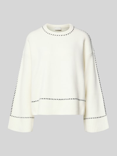 Neo Noir Relaxed fit blouse met wol, model 'Roeme' Offwhite - 2