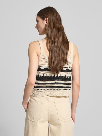 Only Regular Fit Strick Tank Top aus Baumwoll-Mix Modell 'MERIDA' Metallic Black 5