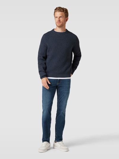 Brax Slim Fit Jeans mit Kontrastnähten Modell 'Chris' Blau 1