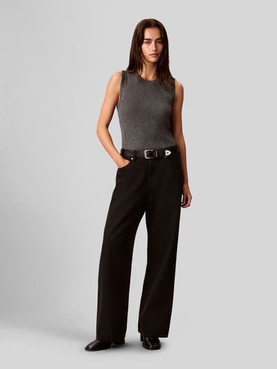 Calvin Klein Womenswear Stricktop mit breiten Trägern Mittelgrau Melange 1