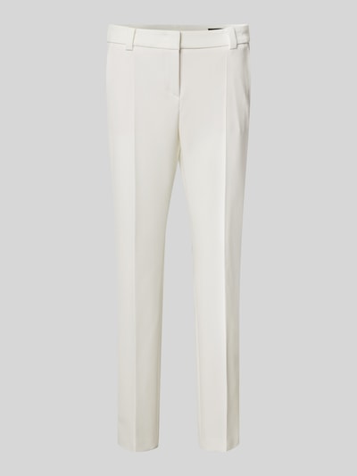 Windsor Slim fit broek met persplooien Offwhite - 2