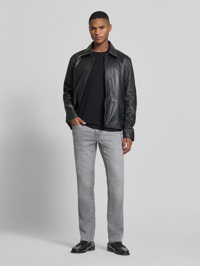Brax Slim Fit Jeans mit Eingrifftaschen Modell 'Chuck' Mittelgrau 1