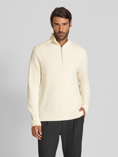 Lindbergh Gebreide pullover met schipperskraag Offwhite - 4