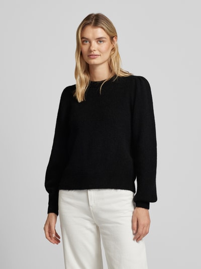 Selected Femme Gebreide pullover met ballonmouwen, model 'SLFLULU' Zwart - 4