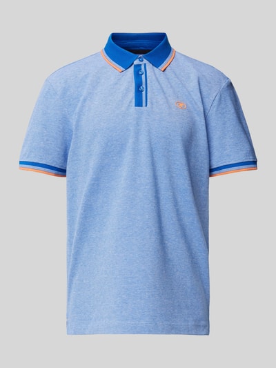 Tom Tailor Koszulka polo o kroju regular fit z paskami w kontrastowym kolorze Królewski niebieski 2