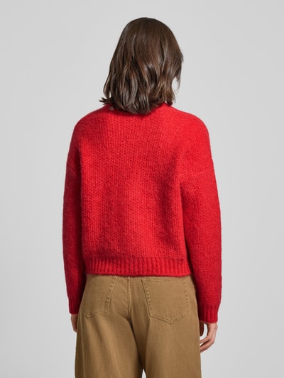 Rich & Royal Strickjacke mit V-Ausschnitt und Knopfleiste Rot 5