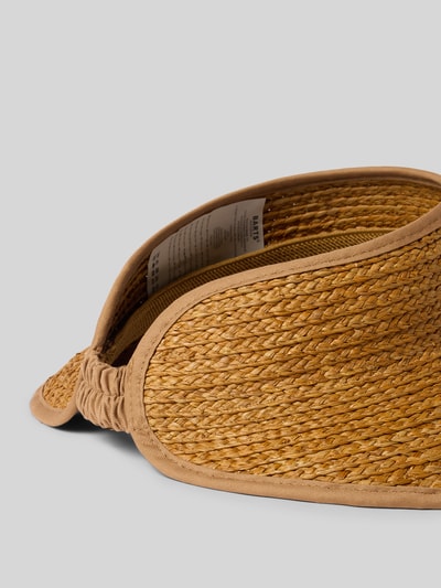 Produktfoto, Visor Cap mit Label-Detail Modell 'TAMBINOU VISOR' von Barts aus geflochtenem Material, Naturfarben, Elastisch, Damen Accessoire