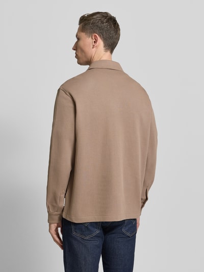 Marc O'Polo DENIM Relaxed Fit Hemdjacke aus reiner Baumwolle Taupe 5