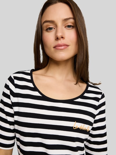 Tom Tailor Regular Fit T-Shirt aus Baumwoll-Mix mit Stickerei Black 3
