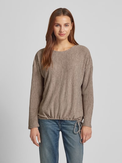 ZABAIONE Longsleeve met ronde hals Beige gemêleerd - 4