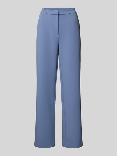 Produktfoto, Straight Fit stoffen broek met viscose, elastische materiaalmix, haakjes- en ritssluiting, model 'Daphne' van Guido Maria Kretschmer, dames, bandwijdte maat 36: 38 cm, binnenbeenlengte maat 36: 80 cm, effen lichtblauw, gladde textuur