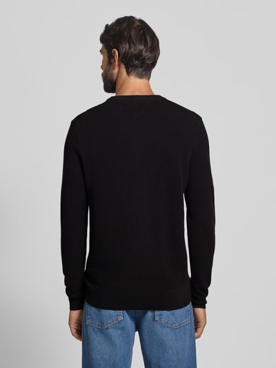 Tommy Hilfiger Regular fit gebreide pullover van zuiver katoen Zwart - 5