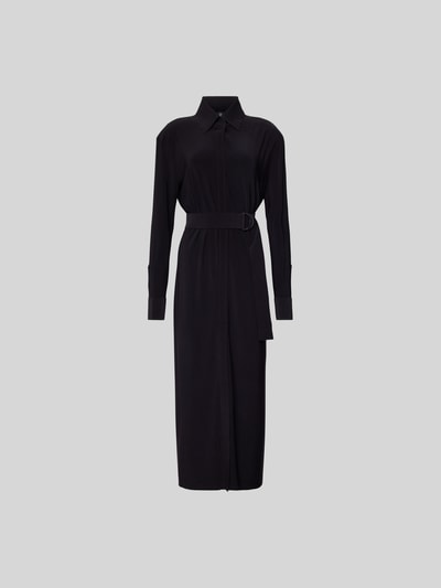 Norma Kamali Maxikleid mit Hemdblusenkragen Black 2