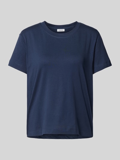 Esprit T-Shirt mit geripptem Rundhalsausschnitt Marine 2