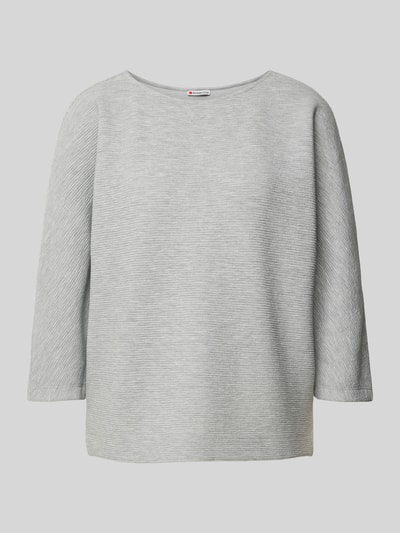 Street One Sweatshirt mi 3/4-Ärmel Hellgrau Melange 2