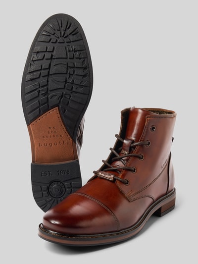 bugatti Boots aus Leder mit Reißverschluss Modell 'Marcello I' Cognac 4