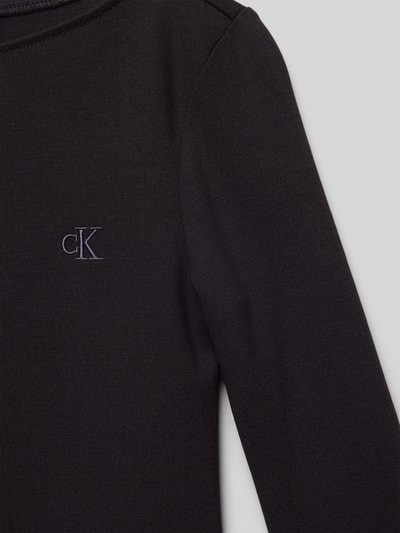 Calvin Klein Jeans Jurk met labelstitching, model 'PUNTO' Zwart - 2