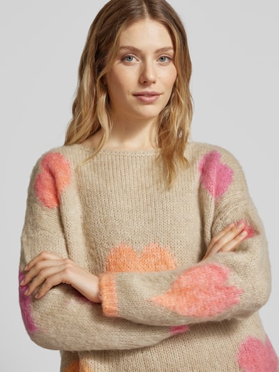 miss goodlife Strickpullover mit überschnittenen Schultern Sand 3