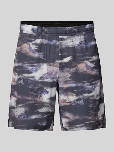 EA7 Emporio Armani Loose fit sweatshorts met labelprint, model 'VENTUS' Middengrijs - 2