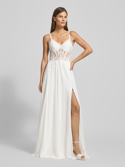 LUXUAR FASHION Brautkleid mit Herz-Ausschnitt Offwhite 4