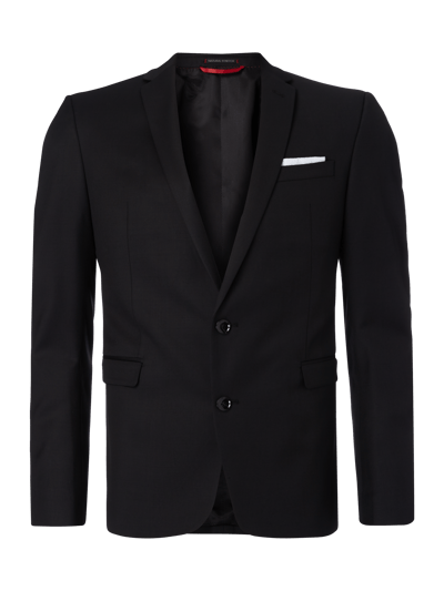 Cinque Slim Fit 2-Knopf-Sakko aus Schurwolle Modell 'Cimelotti-S' Black 2