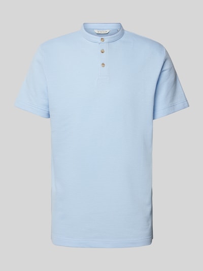 Tom Tailor Regular Fit Poloshirt mit Strukturmuster Hellblau 2