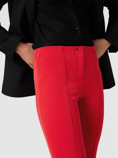 Cambio Verkorte broek met persplooien, model 'ROS' Rood - 3