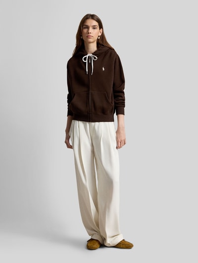 Polo Ralph Lauren Regular Fit Sweatjacke aus Baumwoll-Mix mit Kapuze Dunkelbraun 1
