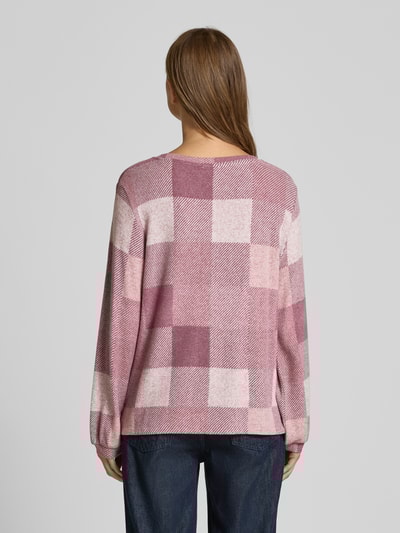 Tom Tailor Bluzka z długim rękawem o kroju regular fit z mieszanki wiskozy Różowy 5