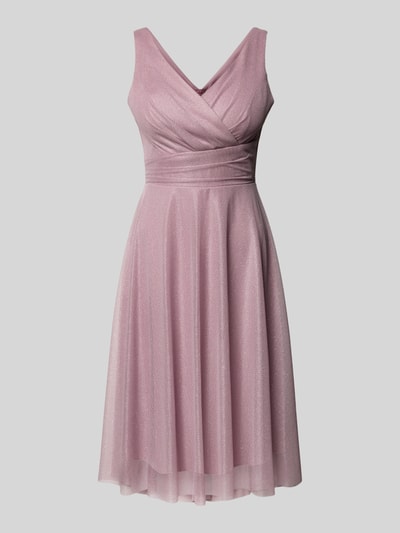 TROYDEN COLLECTION Sukienka koktajlowa z zakładką Jasnofioletowy 2