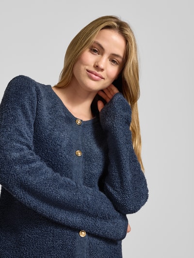 More & More Strickjacke mit Strukturmuster Rauchblau 3