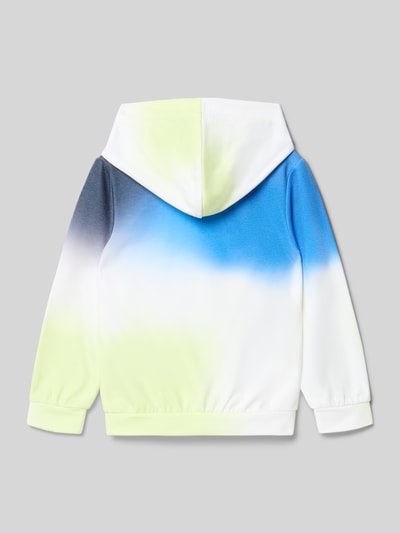 Produktfoto, Regular Fit Hoodie aus Baumwoll-Mix von s.Oliver RED LABEL, Kinder Hoodie mit Farbverlauf in Blau, Gelb, Weiß, Rückansicht