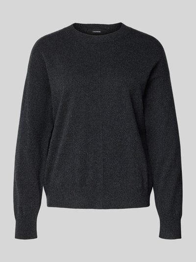 BOSS Relaxed fit gebreide pullover van puur kasjmier, model 'FASCONA' Zwart - 2