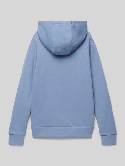 Boss Hoodie mit Label-Print und Känguru-Tasche Rauchblau 3