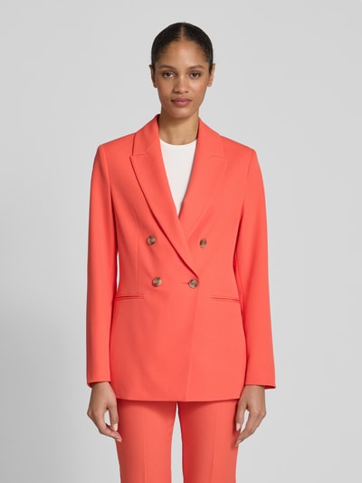 s.Oliver BLACK LABEL Długi żakiet o kroju slim fit z zapięciem na dwa guziki Koralowy 4