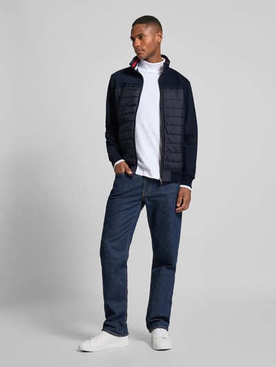 Christian Berg Men Sweatjacke mit Stehkragen Marine 1