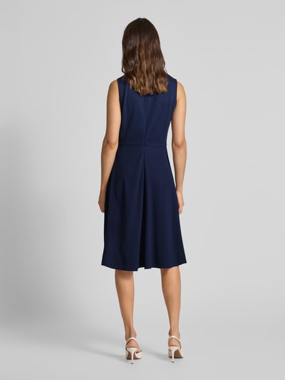 Lauren Ralph Lauren Knielanges Kleid mit Rundhalsausschnitt Modell 'CHARLEY' Marine 5