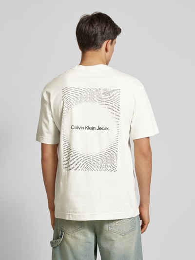 Calvin Klein Jeans T-Shirt mit Rundhalsausschnitt Offwhite 5