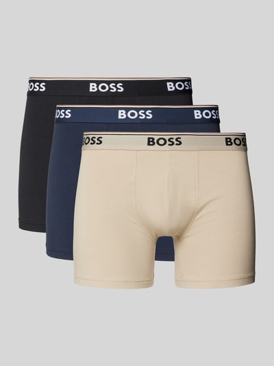 BOSS Trunks mit elastischem Logo-Bund im 3er-Pack Beige 1