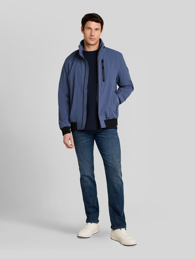 Tom Tailor Regular Fit Blouson aus wasserdichtem Stoff Blau 1