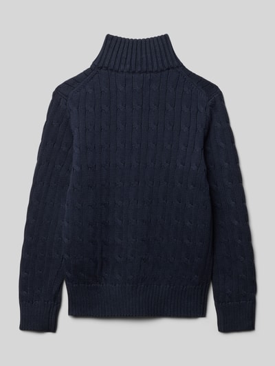 Polo Ralph Lauren Teens Strickpullover mit Stehkragen und Reißverschluss Marine 3