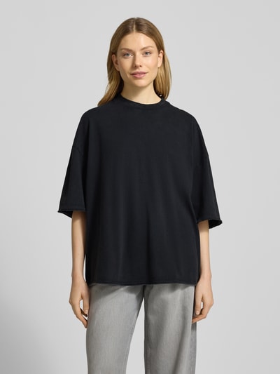 American Vintage Oversized T-shirt met ronde hals, model 'AFOMA' Antraciet - 4