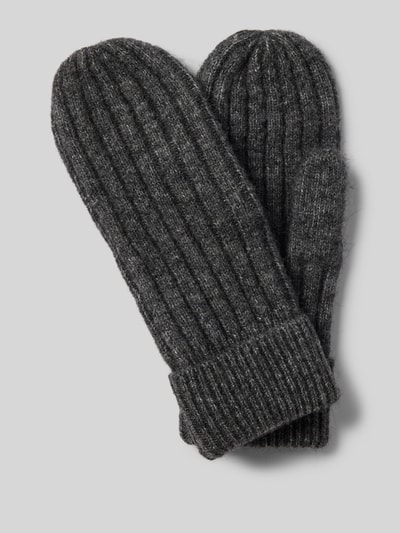 MSCH Copenhagen Fäustlinge mit Alpaka-Anteil Modell 'Hope Icon' Dunkelgrau Melange 1